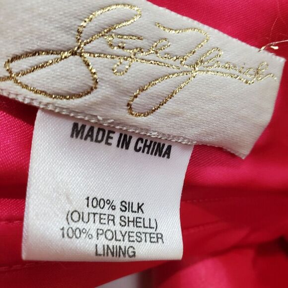 Stephen Yearick Strapless Gown HOT Pink Silk XS 2-4 Tiered Layered Skirt w/Tulle - Picture 7 of 16